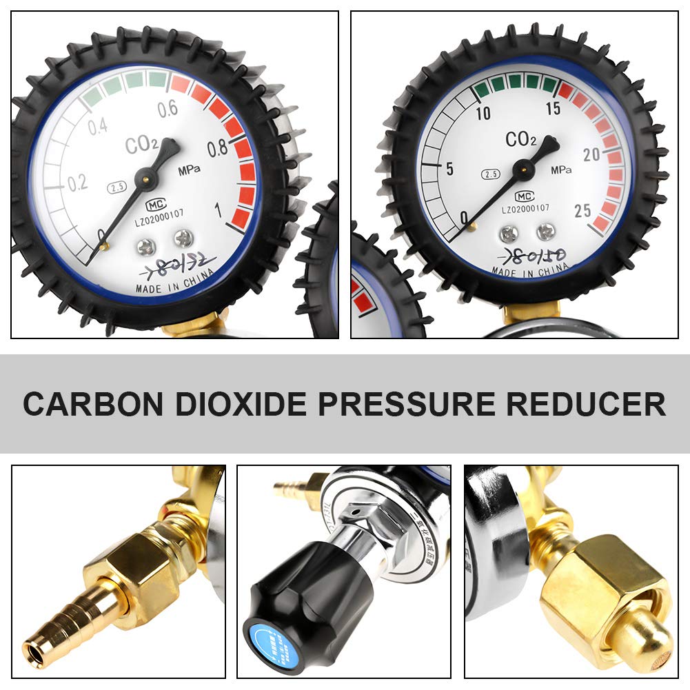 CO2 Druck Regulator CO2 Gasflaschen Regulator Kohlendioxid Schweiß Druckminderer für Schweißen und Zerschneiden