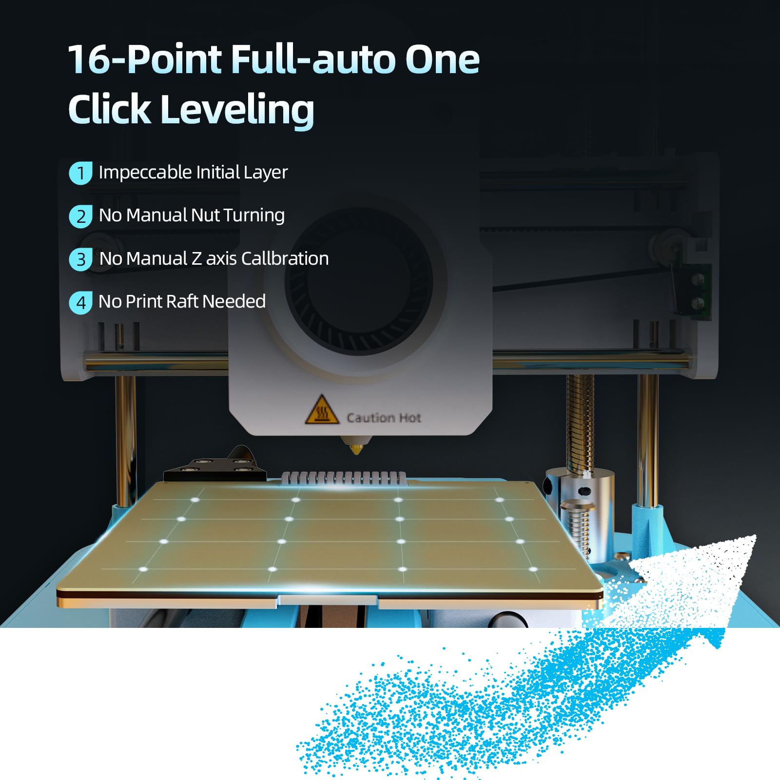 GEEETECH M1 Mini Imprimante 3D, imprimante 3D à extrudeuse à entraînement Direct 250 mm/s pour débutants avec écran Couleur, Trois Ventilateurs de Refroidissement, détection de Rupture de Filament
