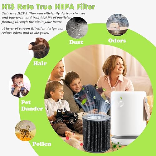 Miniatura 3 de FODACEL Filtro PECO-HEPA, compatible con los purificadores de aire Molekule Air Mini y Air Mini+, sistema de filtración de alta eficiencia, 1 paquete