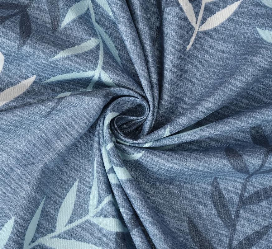 Image of Blue Strip 220TC Glace Cotton Elastic Fitted Bedsheets Single Bed with 1 Pillow Cover | Single Bed with All Around Elastic, Size 42 inch x 75 inch Inches
