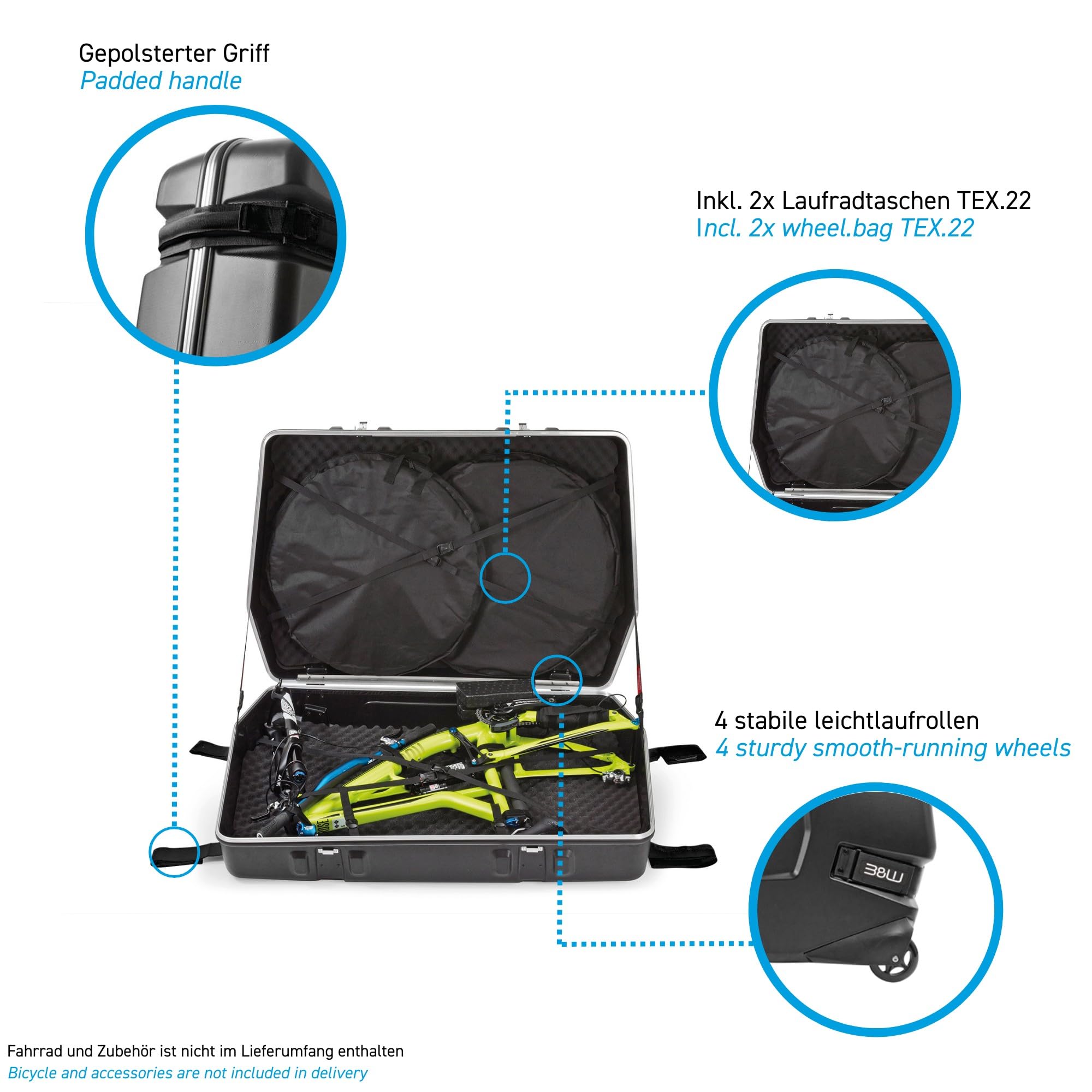 Amazon.com: B&W Bike Case 2.0 Hard Shell Bike Travel Case - ABS