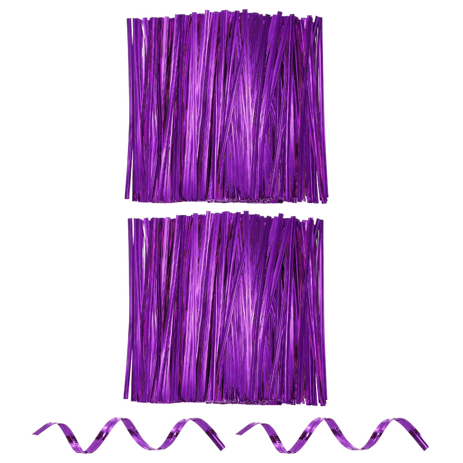 sourcing map 1600pcs Bag Twist Ties 150mm Reusable Metallic Twist Ties Wire Cable Ties Plastic Bag Sealers for Party Bread Candy Cake Present Supplies, Purple
