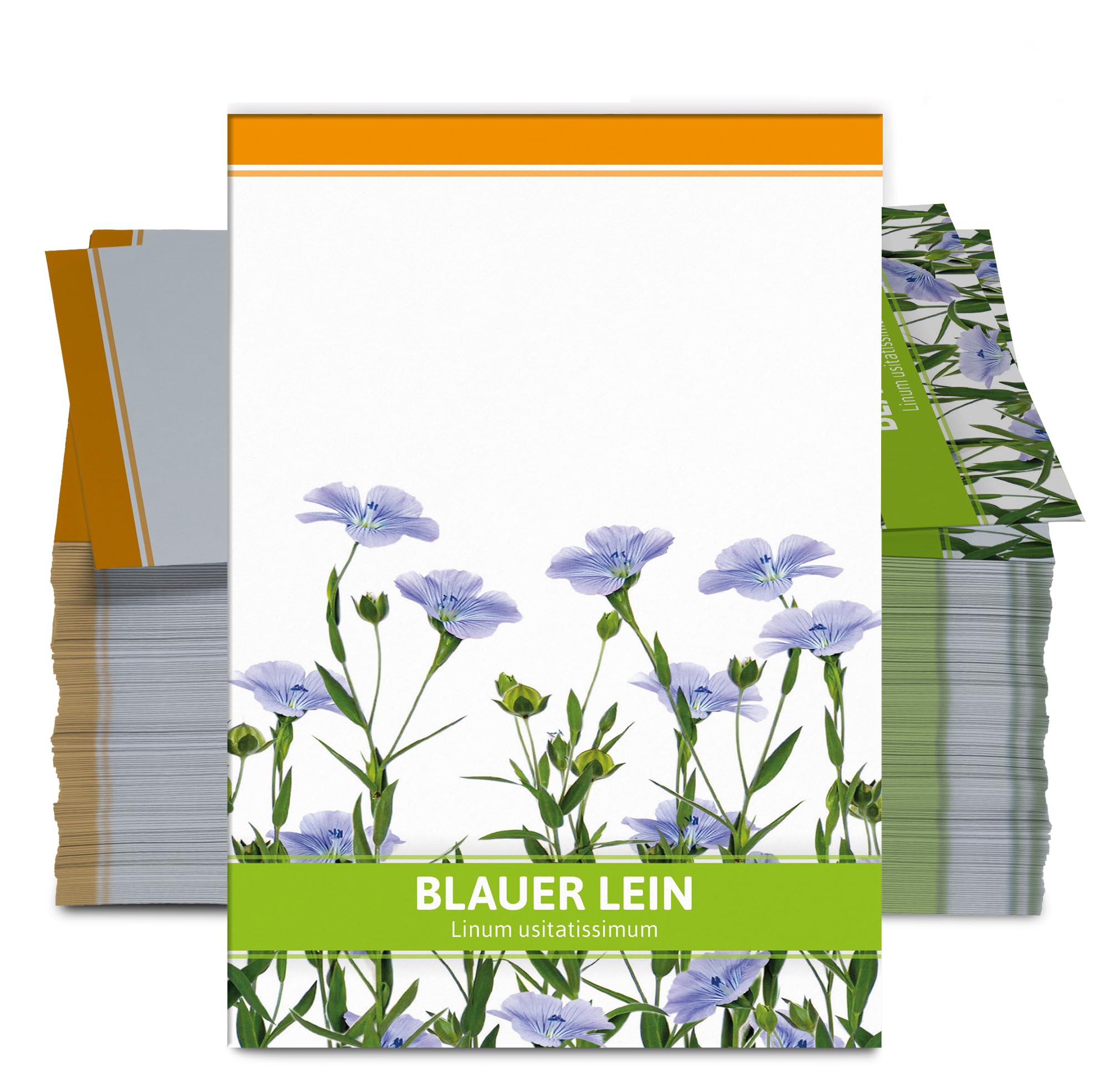 FLORTUS Blauer Lein als Gastgeschenke (100 Stück) | Blumensamen als Dankeschön Geschenke, Mitgebsel & Werbegeschenke | Bienenfreundliches Saatgut