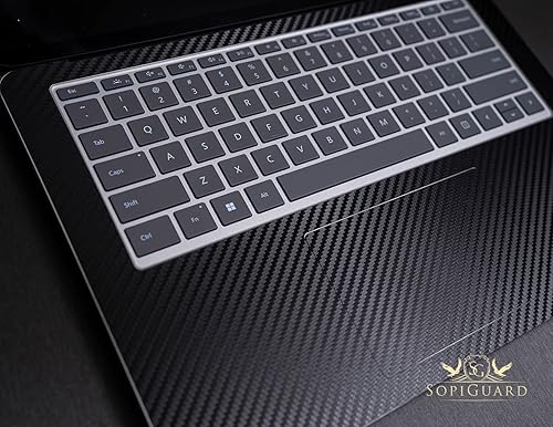 Vista 5 de SopiGuard Adhesivo para Microsoft Surface Laptop Studio 2021, envoltura de vinilo de borde a borde, incluye parte superior, teclado, paneles