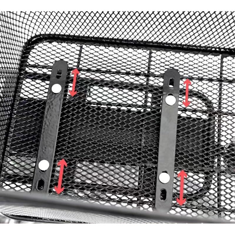 Robuster Fahrradkorbhalterungsadapter für E-Bikes und Mountainbikes, Stahlkonstruktion(Schwarz)