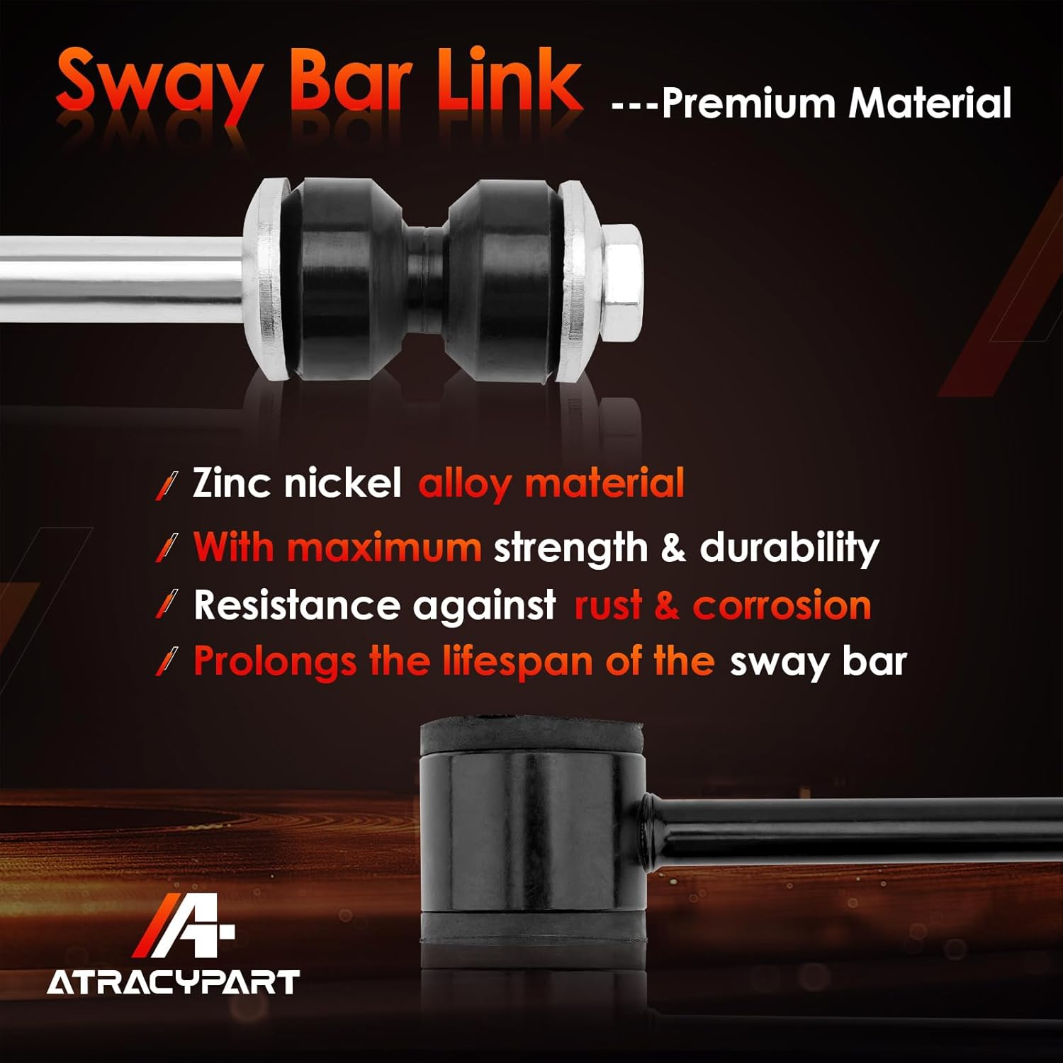 4PCS Front/Rear Sway Bar Stabilizer End Links, Compatible With 2000-2006 Chevy Avalanche Suburban Tahoe GMC Yukon XL Escalade, 2003-2009 H2, Replaces#: K6700 K700539 K80631
