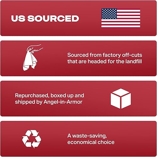 Miniatura 4 de Angel-in-Armor - Trapos de rizo a rayas blancas (16 x 19 pulgadas)  Caja a granel de 4 libras de toallas de limpieza de algodón  Terry reutilizable,