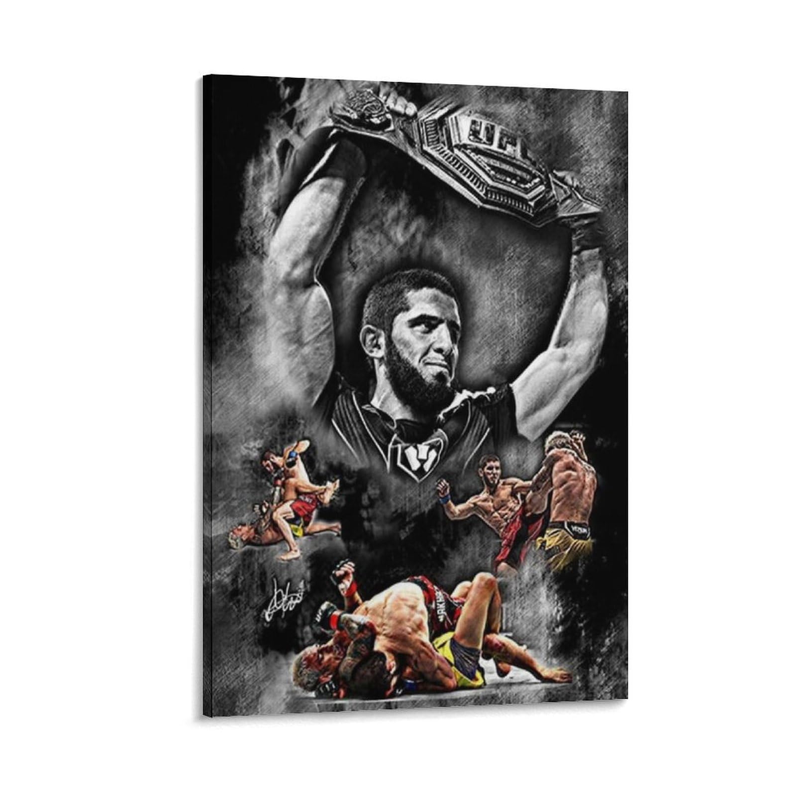 FCOIN Islam Makhachev Canvas Poster Posters Wall Art Painting Canvas Prints Decor Poster Artworks 16x24inch(40x60cm)