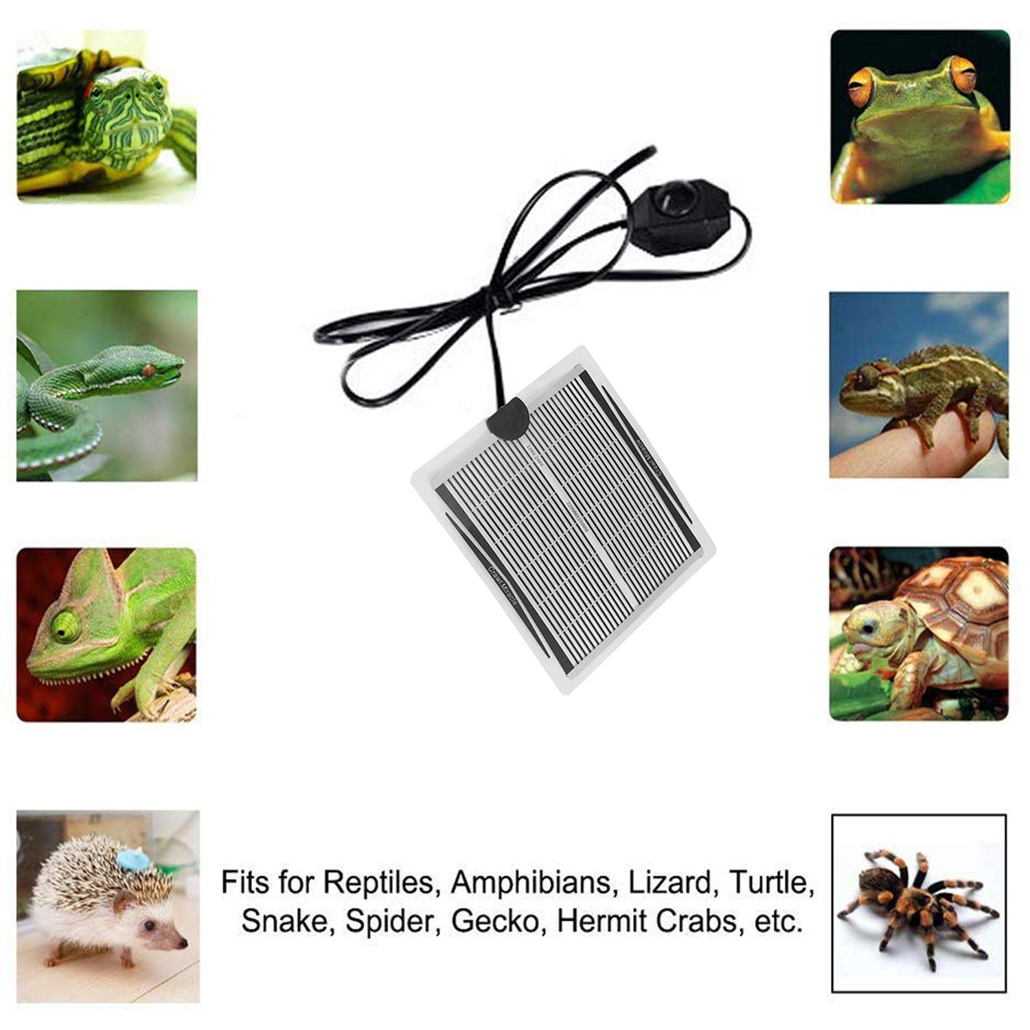 bluesees Reptile Heat Mats, 15W Reptile Heat PadTemperature Adjustable Terrarium Heat Mat
