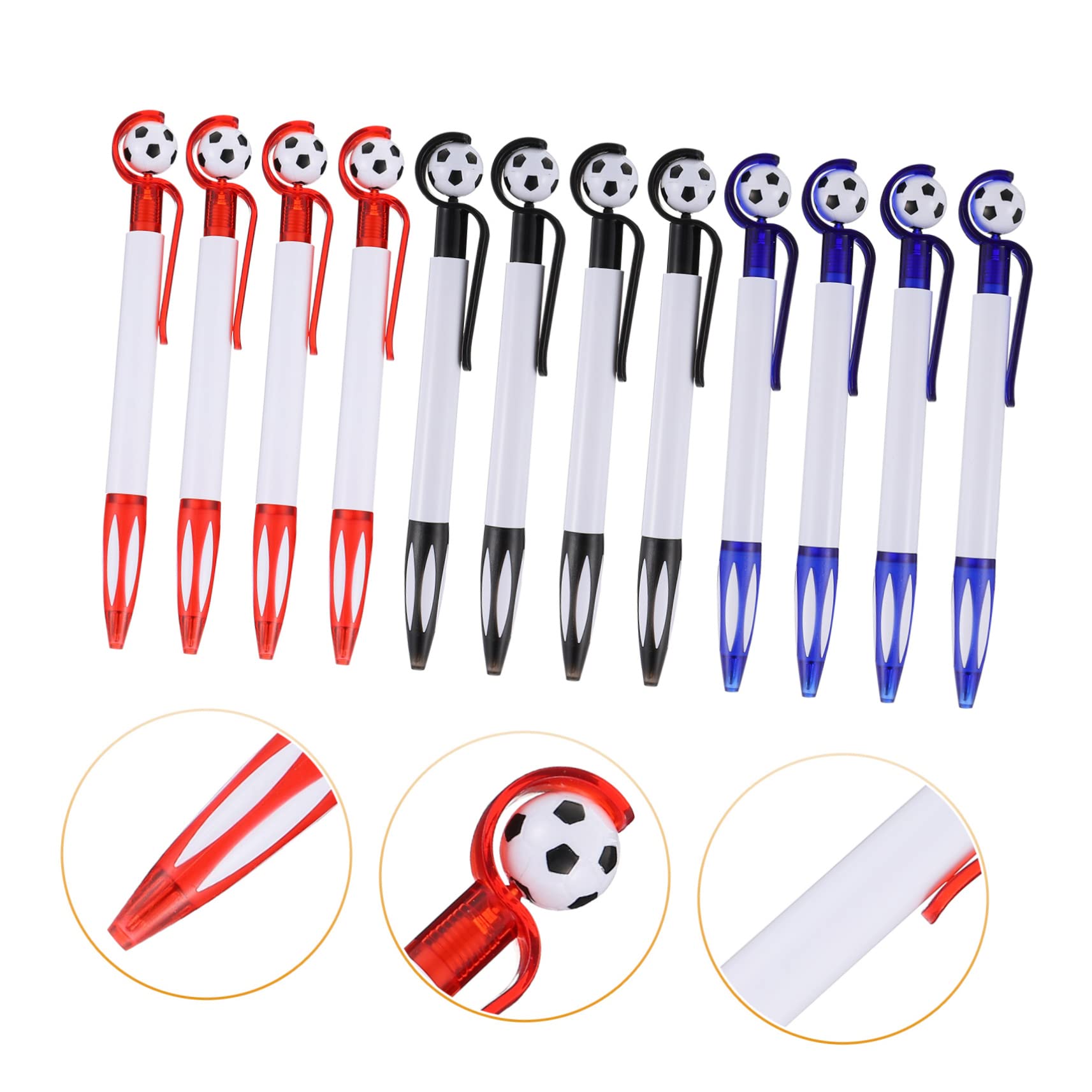 VILLCASE 5 Set Penna A Sfera Penne A Sfera Squadra Di Calcio Piatti Di Carta Da Calcio Penne Da Calcio Novità Penna Da Calcio in Plastica Artigianale Pennarelli in Plastica 18 Pezzi * 5
