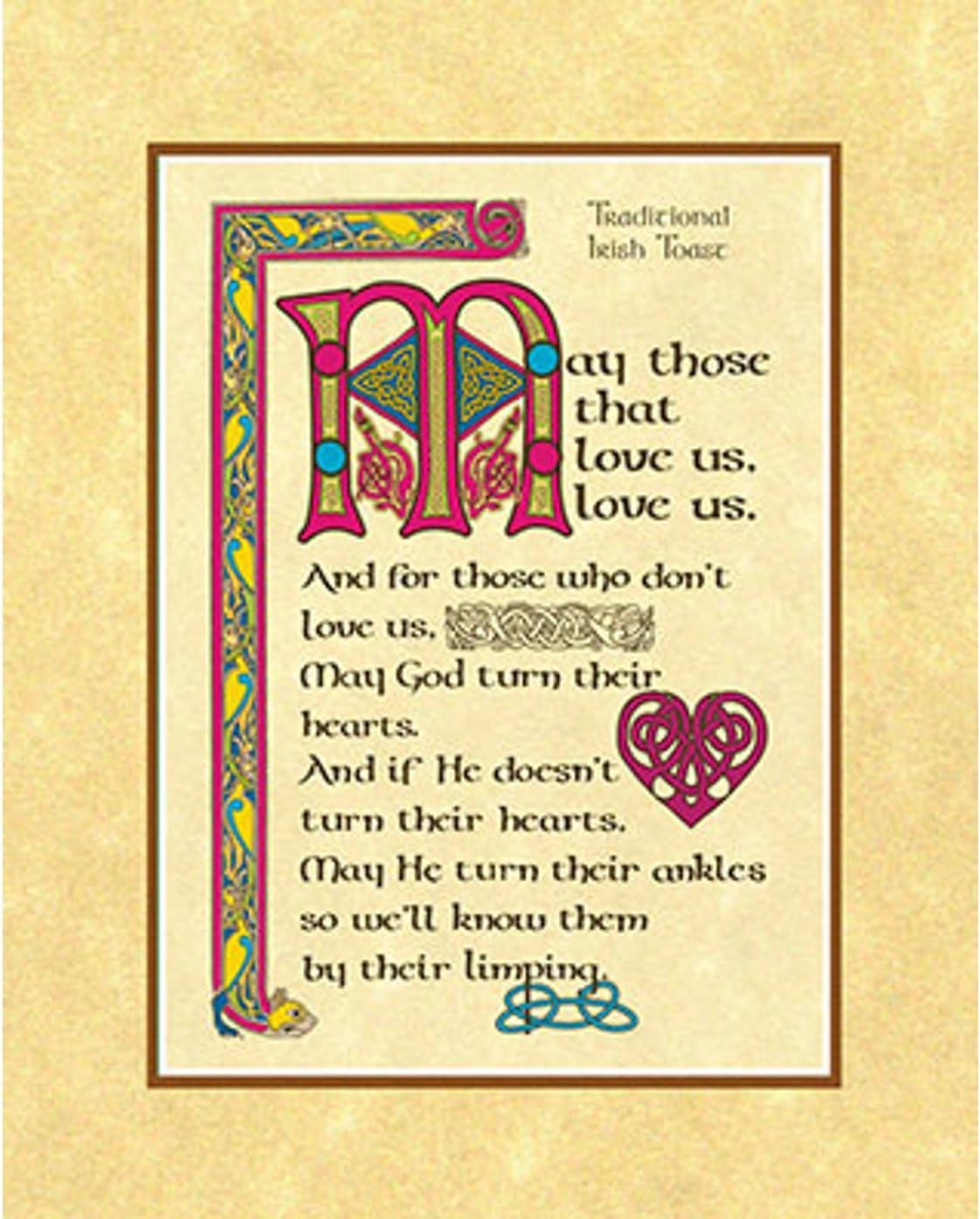 Witty "Turn Their Ankle" 8x10 Irish Toast Print