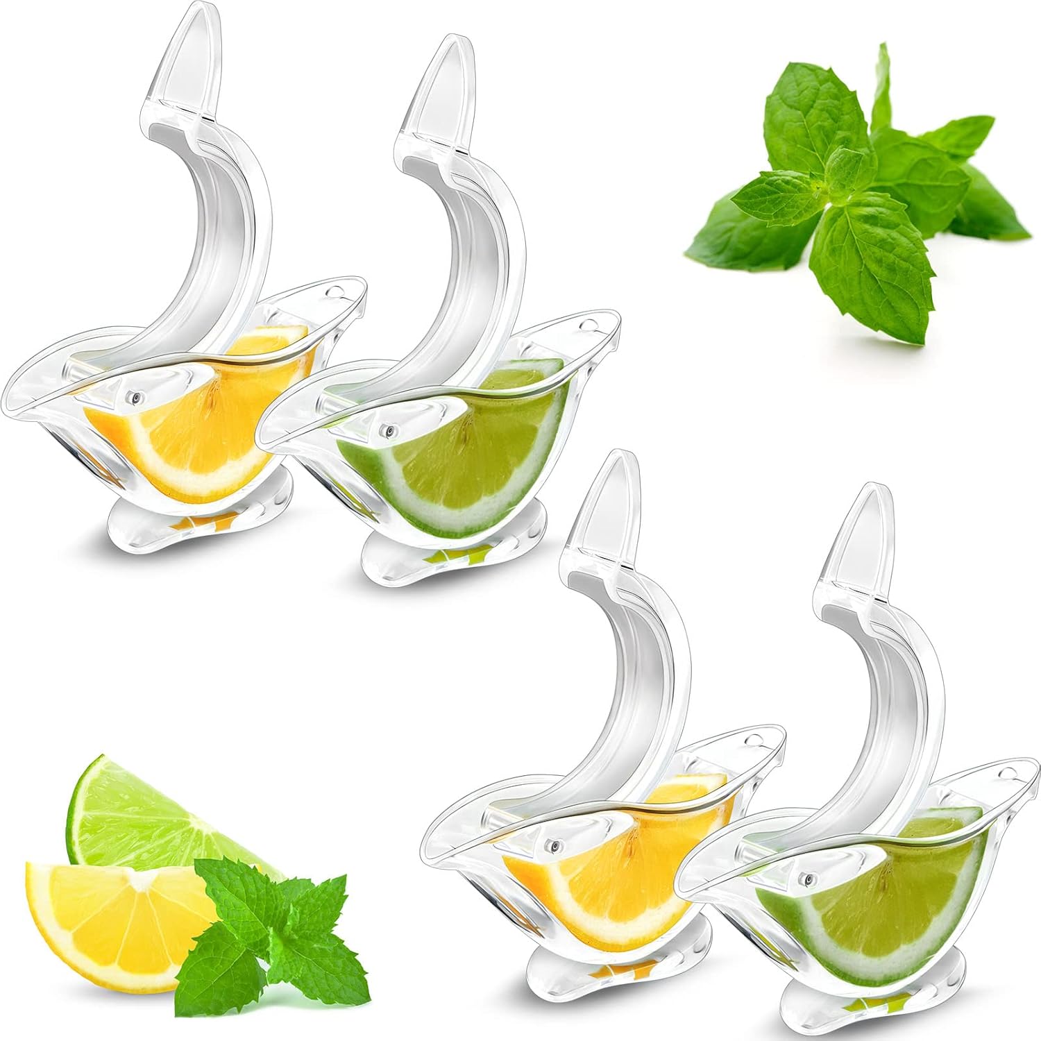4 Pcs Manual Lemon Juicer Acrylic Lemon Slice Squeezer Bird