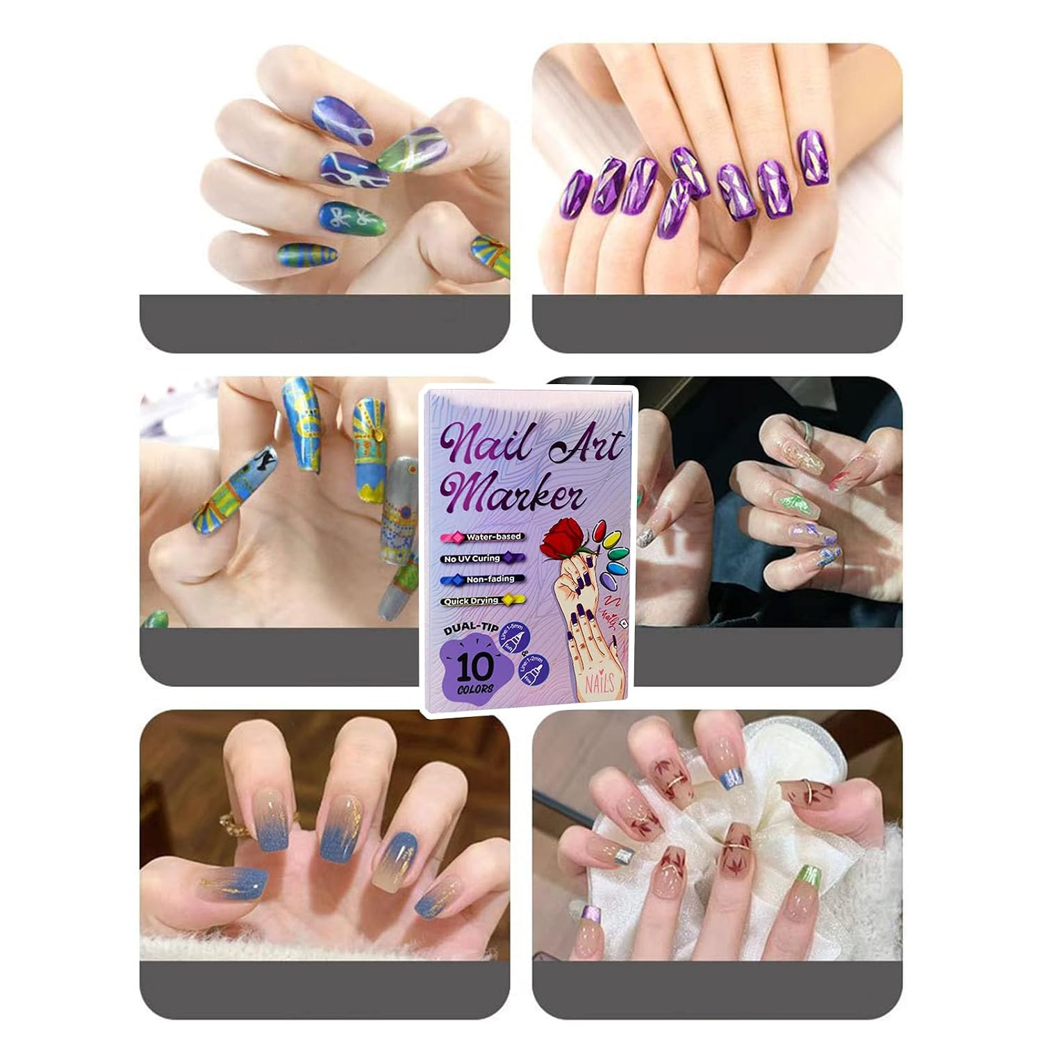 Nail Pens High-Pigment Double-Tip Manicure
