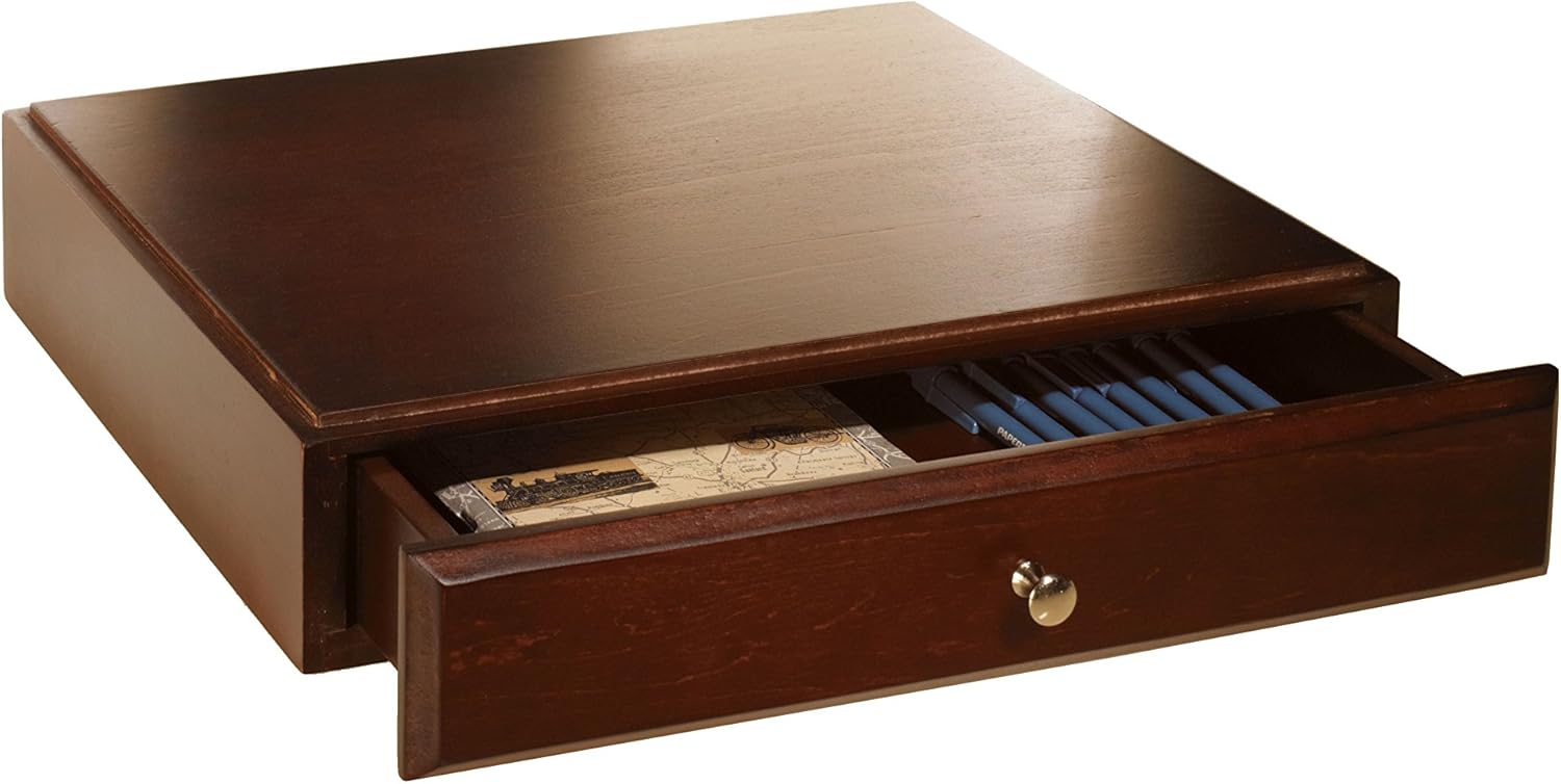 Bindertek Stacking Wood Desk Organizers Supply Drawer, Mahogany (WSD-MA)