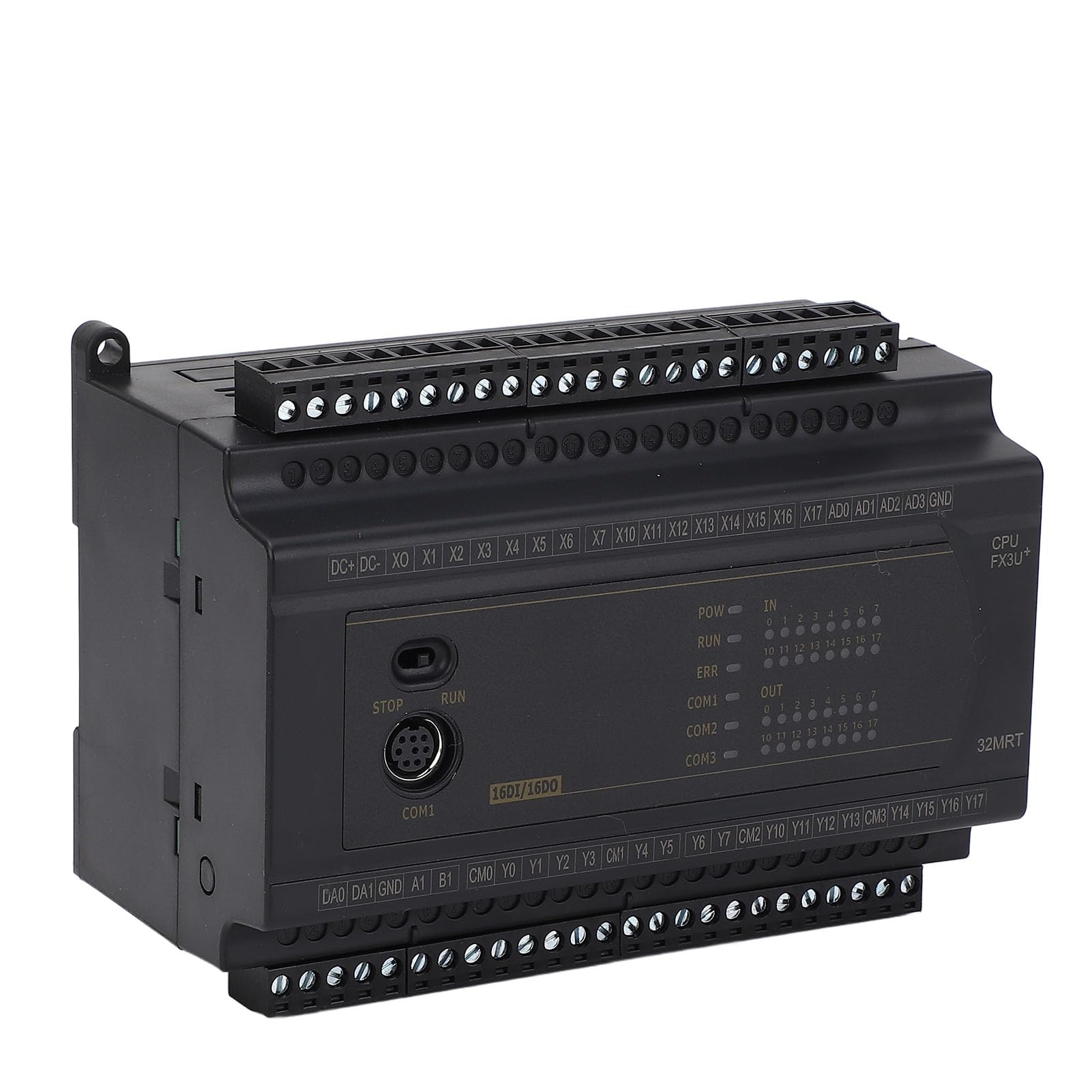 Cryfokt PLC Control Programmable Logic Controller, DC24V PLC Control Board 16 Inputs and Outputs 24V DC Power Supply Industrial Control Board with RS232, Communicating Ports