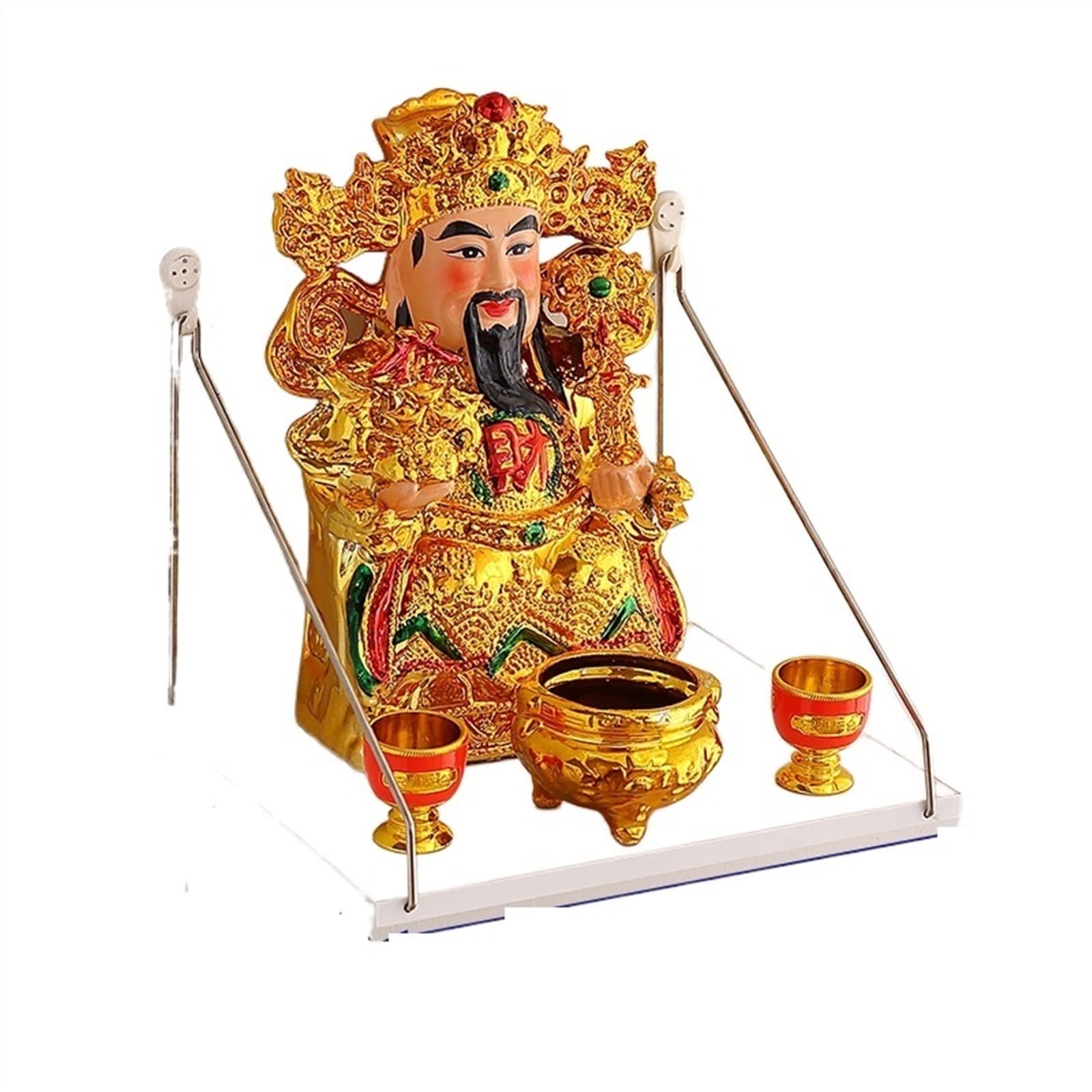 Buddha Table Buddha Niches, Wall Mounted Buddha Statues, Display and Worship Tables, God of Wealth, Rack, Guanyin Bodhisattva, Buddha's Incense Burner, Simple Small Offering Table Altar Table (Color