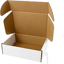 9x6x3 inch 3 Ply Corrugated Mailer Box | Strong Cardboard Packaging Box for Shipping, Packing & E-Commerce Deliveries (White, Pack of 10)