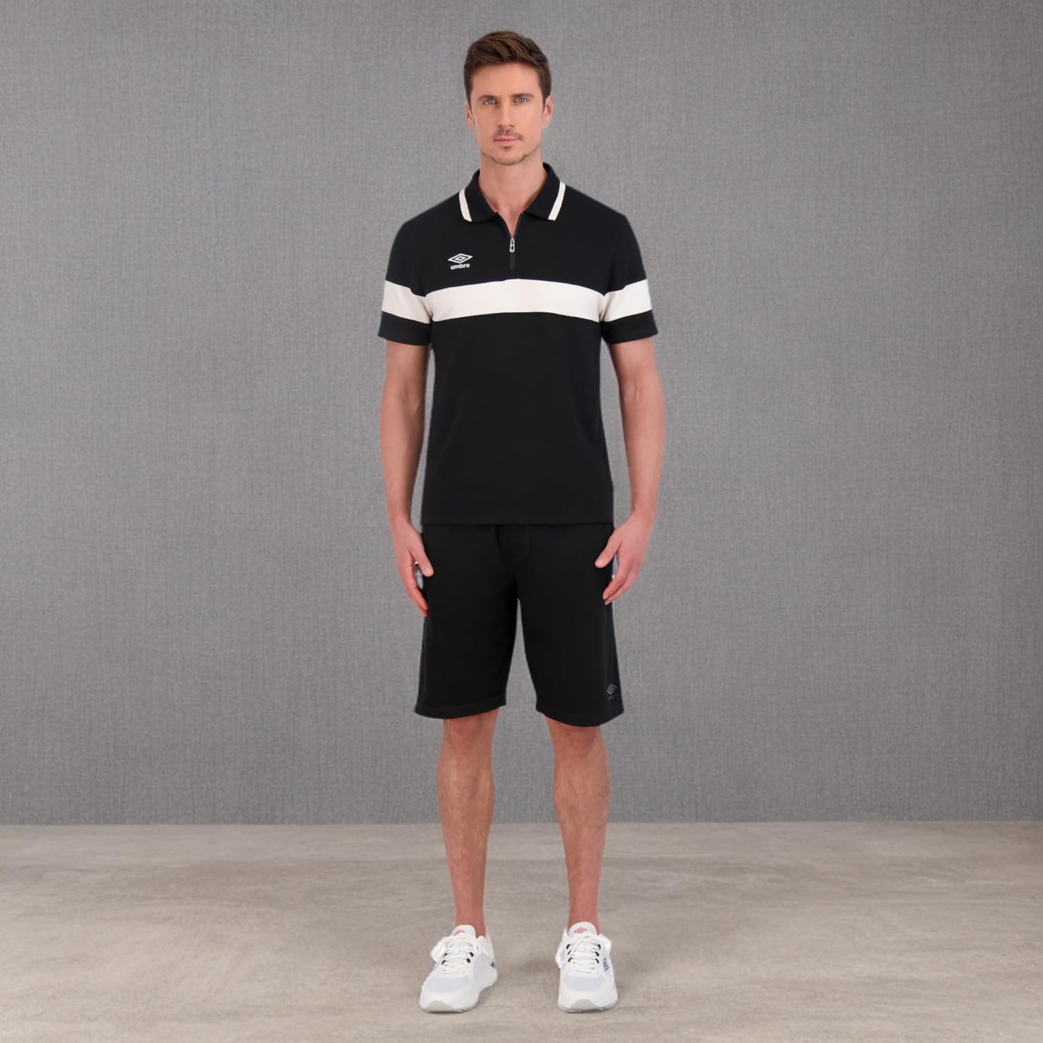 Umbro Mens 1/4 Zip French Terry Polo - Image 5