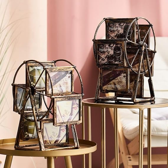 Windmill Photo Frame Rotating Display - Ferris Wheel Style Multi-Photo Memory Display with Rotatable & Flip Design, 12.6 Multi - Frame Display Tabletop Decor for Home/Office
