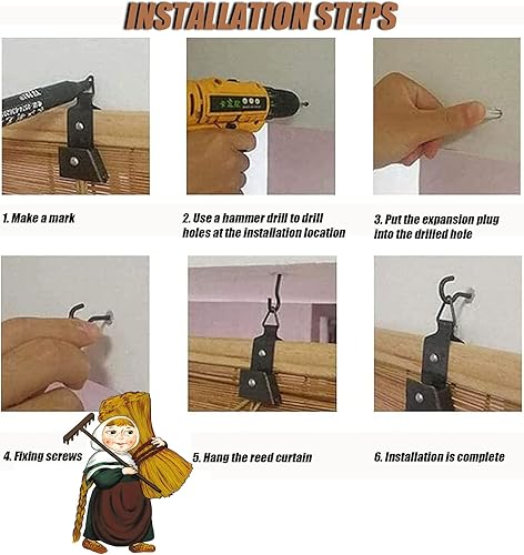 Miniatura 7 de Persianas de bambú para exteriores, persianas enrollables de bambú retro de bambú, persianas enrollables de bambú con elevador para privacidad en