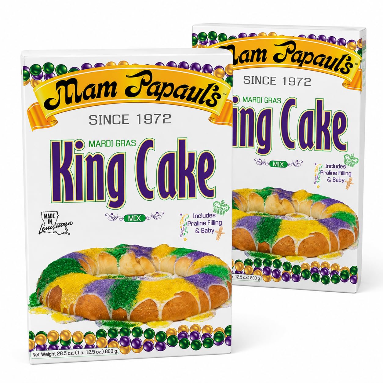 Mam Papaul's King Cake Mix 2pk