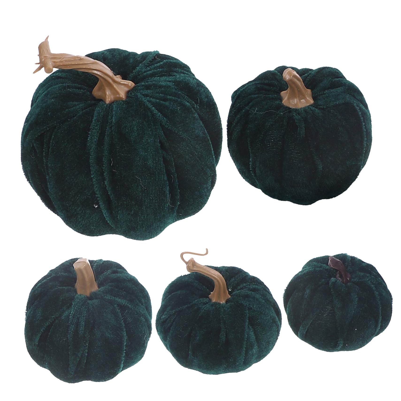 5pezzi Zucca Artificiale per Halloween Zucca Decorativa per Ringraziamento Ornamento Reale Accessorio Fotografico