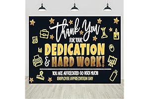 We Appreciate You Employee Recognition Day Banner Backdrop Decorations