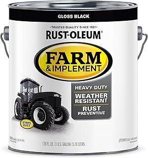 Rust-Oleum 280165 Farm & Implement Enamel Paint, Gallon, Gloss Black