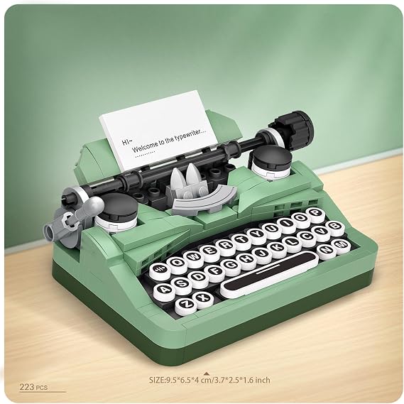 MEIEST Retro Typewriter Building Blocks Set,Creative Collectible Vintage Building Bricks Toy,Cute Home Decoration