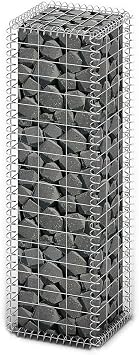 Gecheer Galvanized Gabion Basket with Lids, 39.4 x 11.8 x 11.8 Inches, Welded Wire Retaining Wall Grid for Landscaping, Rock-Filled Garden Wall Construction