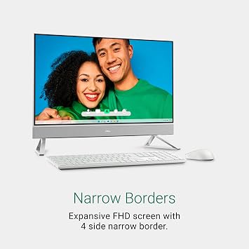Dell Inspiron 7730 All in One Desktop - 27-inch FHD (1920 x 1080) Display, Intel Core 5-120U, 16GB DDR4 RAM, 512GB SSD, Intel Graphics, Windows 11 Home, Onsite Service - White