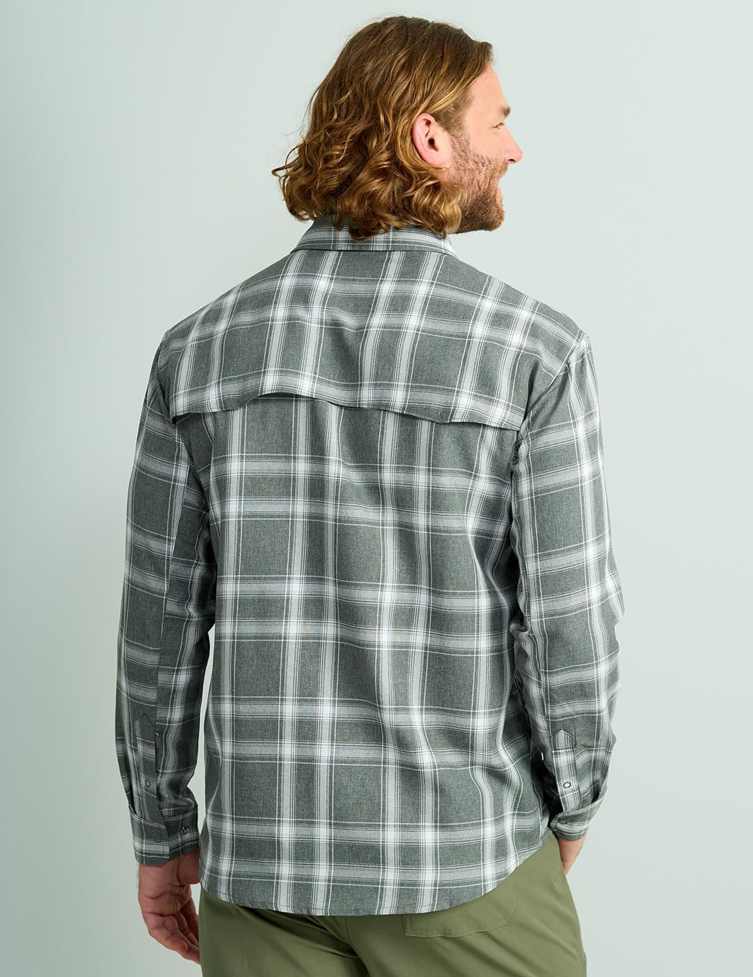 HUK Men's Diamond Back Pattern Long Sleeve Button, Fishing Shirt - Image 2