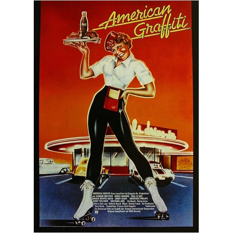 Znnhero アメリカングラフィティ映画のポスターは リビングルームの装飾のための壁アートキャンバス絵画を印刷します 50x70cmx1フレームなし Eedroribjz Rtanjskidvori Rs