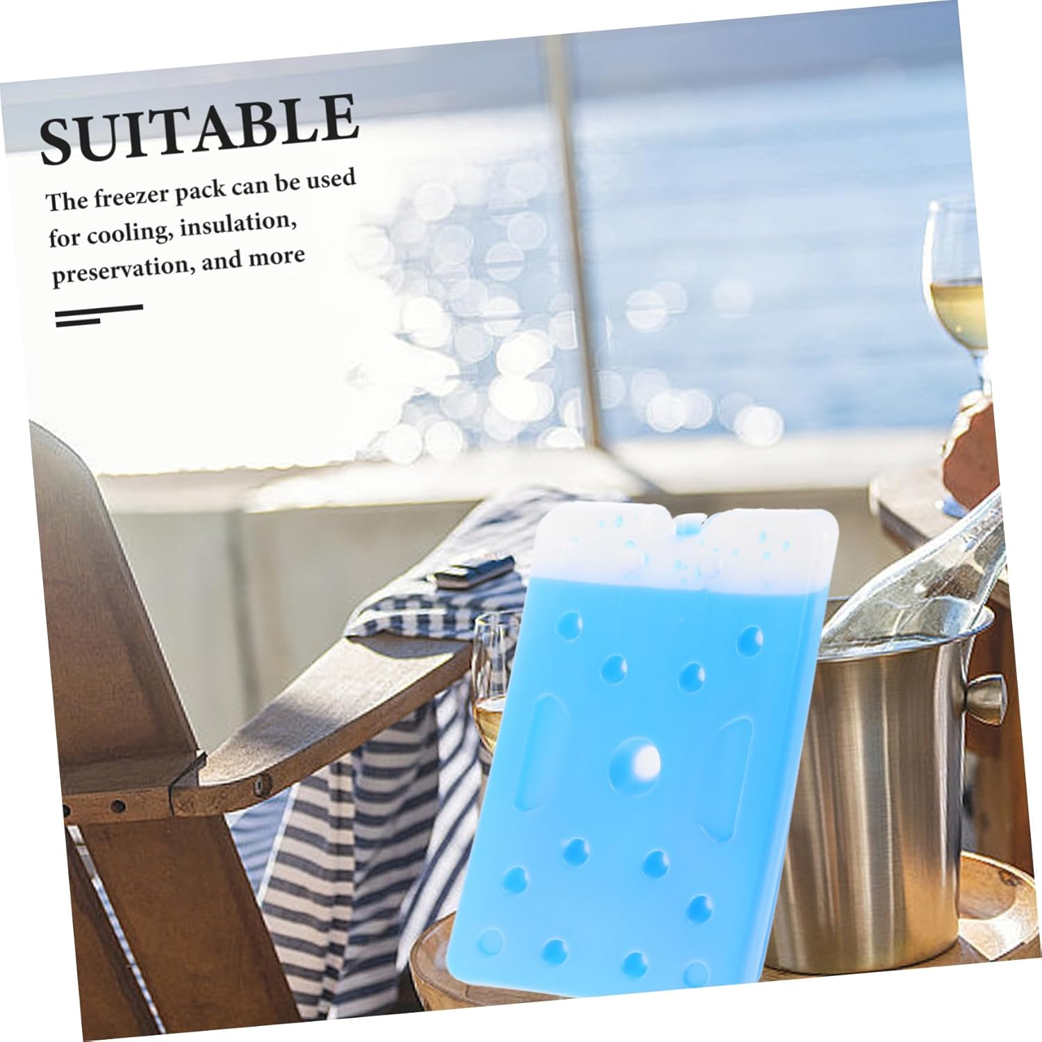 Ice Packs for Lunch Boxes Reusable for Coolers Cold Freezer Packs for Lunch Bags Camping Home Office Use