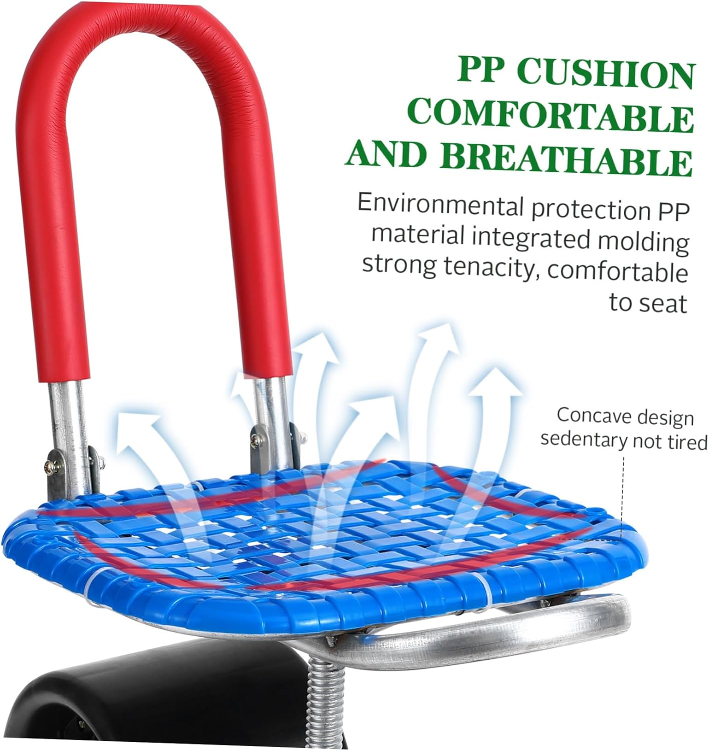 MERRYHAPY Garden Rolling Stool with Wheels Adjustable Rotating Gardening Seat for Compact Folding Design Sturdy High Construction for Outdoor Gardening Tasks