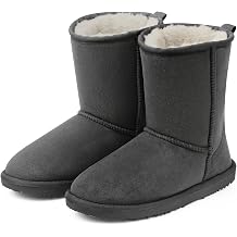 MUSSHOE Women's Waterproof Snow Boots Winter Mid Calf Boots with Faux Fur Lining - Warm Comfortable Slip Resistant Outdoor Boots for Women Girls