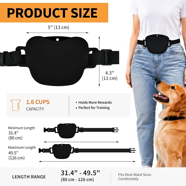 Foto 3 de 6 de AOKLANT Bolsa de premios de Silicona para Perro con clicker