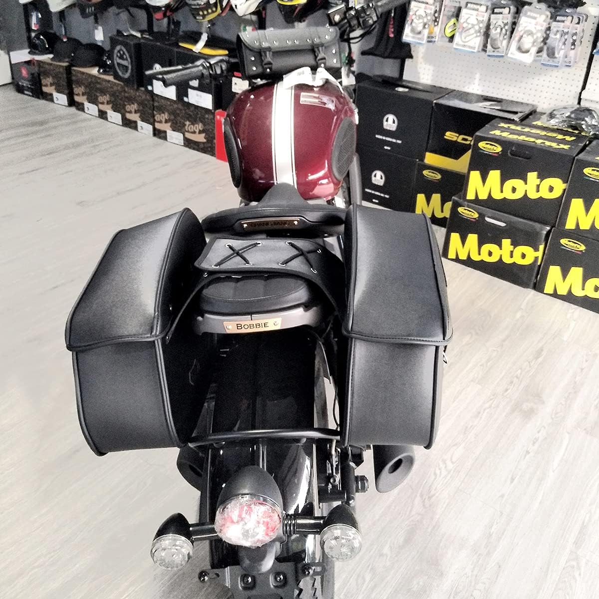 Rеvіеw Dіѕсоunt KIVIFIT Extra Large 2pcs Motorcycle Saddlebags Waterproof Synthetic Leather 2-Strap Saddle Bag Tool Bags (Black)