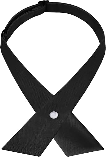 Cross Bow Tie for Women or Men, Boy Crossover Bowtie for Girls Uniform & Lolita or Cosplay T-shirt Accessory W-B-T2
