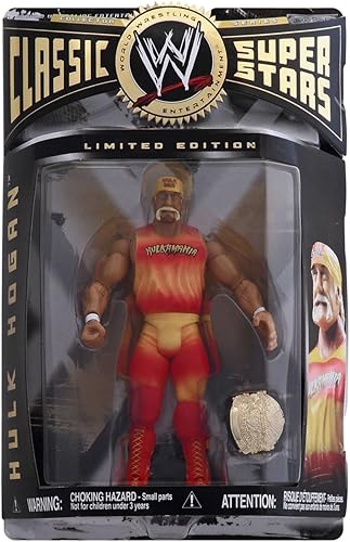 WWE Jakks Pacific Classic Superstars - Figura de acción exclusiva de Hulk Hogan (camisa de Hulkamania teñida con tinte)