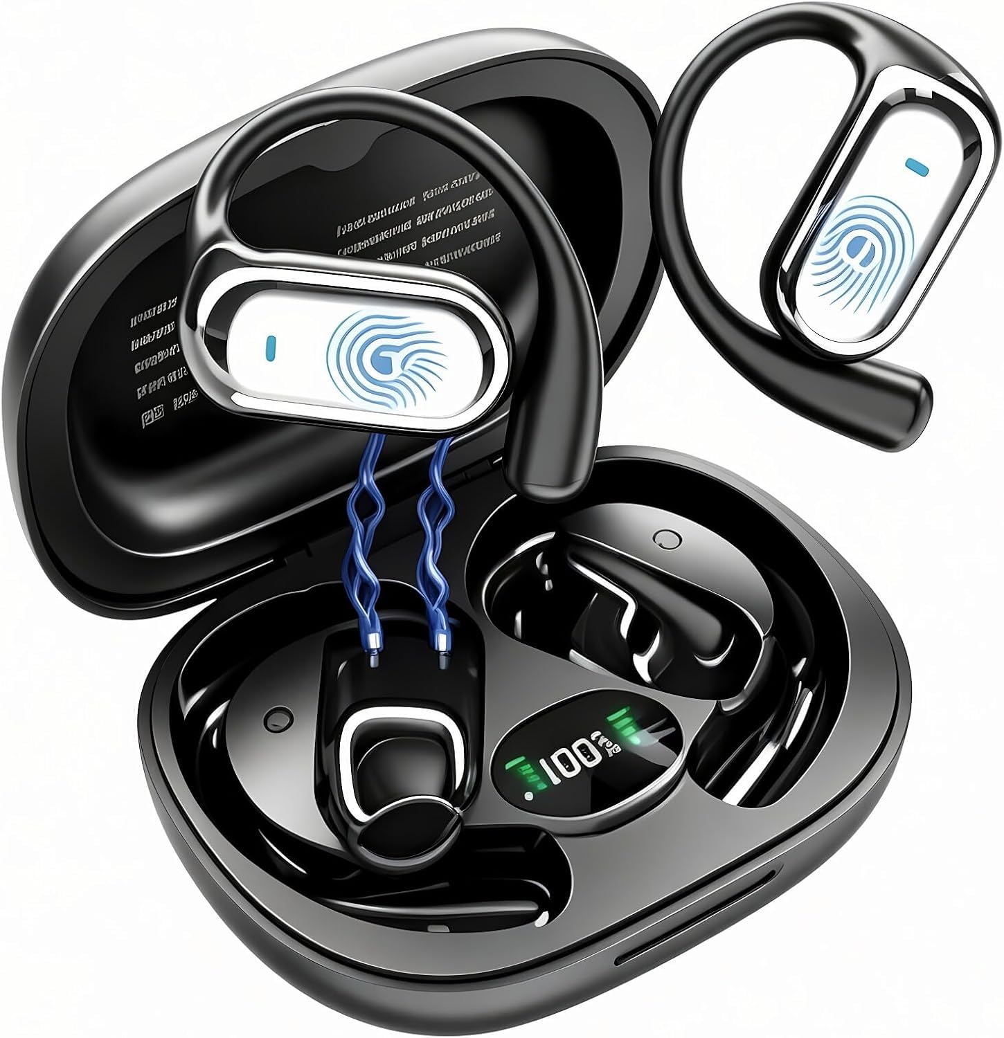 KI Übersetzer Kopfhörer Bluetooth 6.1 4-in-1 Echtzeit 198 Sprachen Übersetzungskopfhörer 50 Std Übersetzung Kopfhörer Live Sprachübersetzer Ohrhörer Open Ear Translator für Business,Reisen,Studie