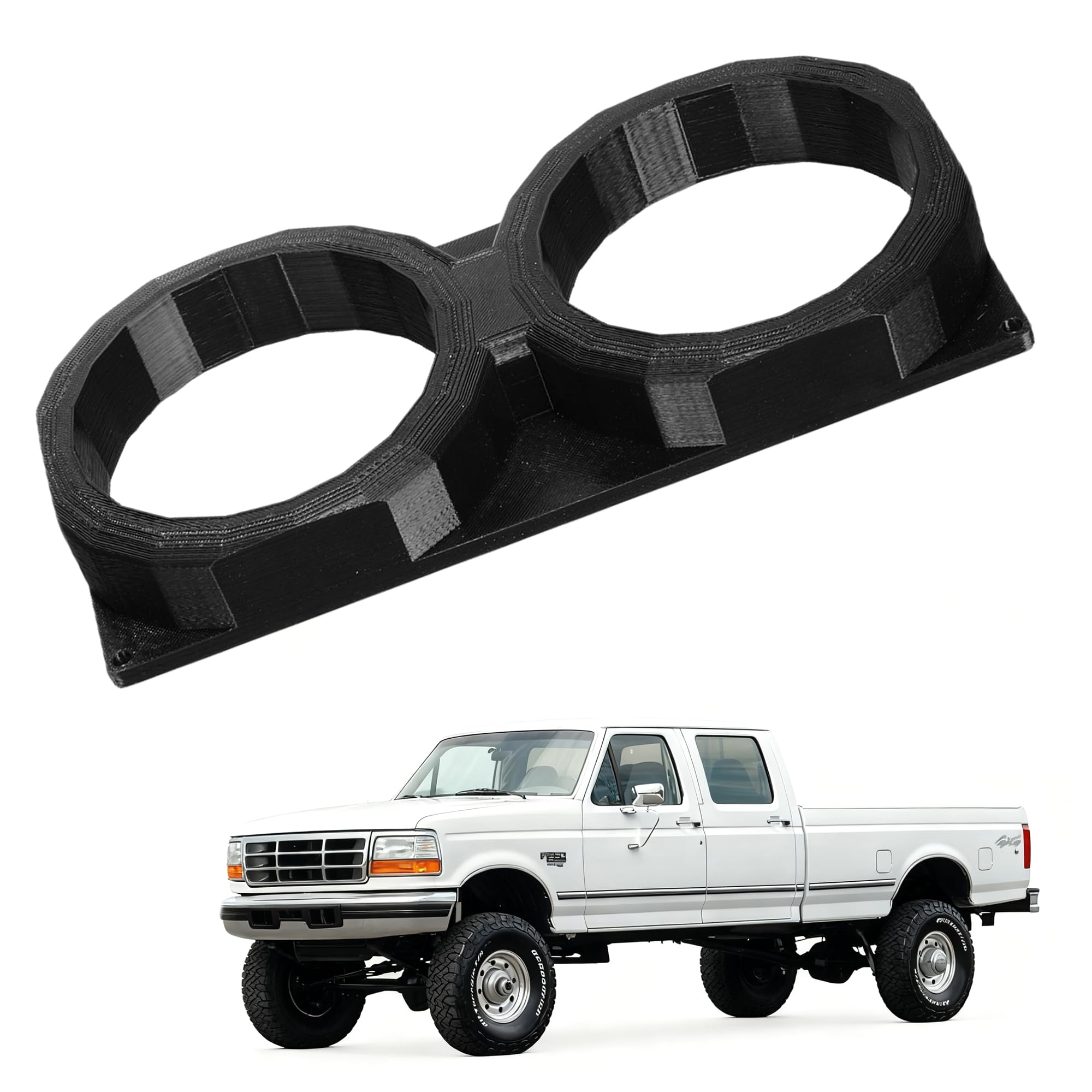 YAORISE Dual Cup Holder for 1992-1997 OBS Ford F150 F250 F350, Compatible with OBS Ford Accessories Center Console Cup Holder, Fit for 1992-1997