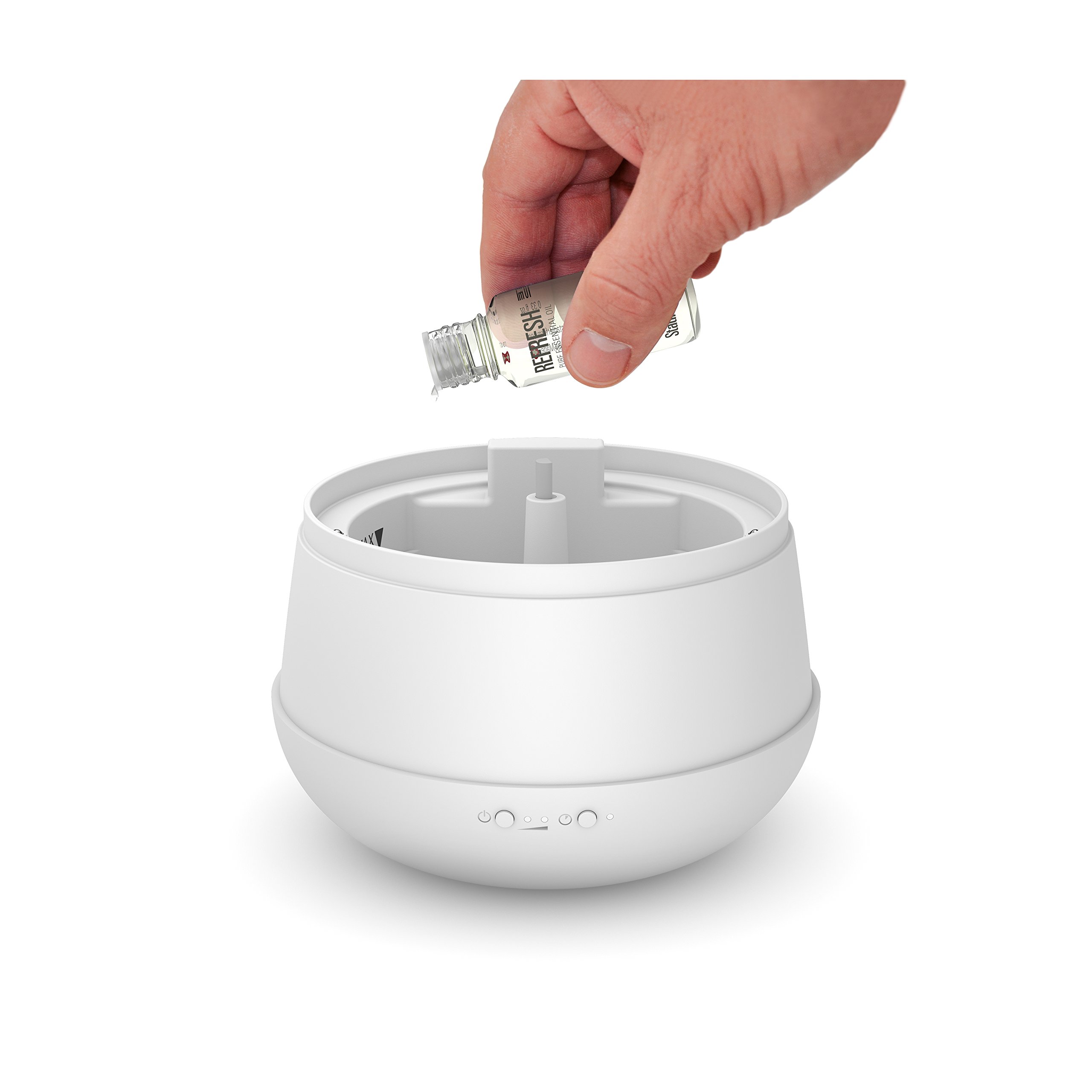 Stadler Form Aroma Diffuser Julia, Raumbedufter mit LED-beleuchtetem Effekt-Nebel, Aroma-Diffuser mit Intervall-Modus, Schwenkfunktion, für Duftöl geeignet, 54 h Laufzeit, weiss