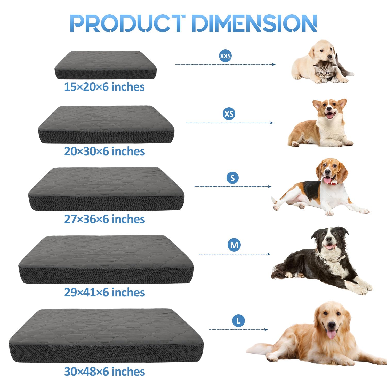 CHHKON Dog Bed Covers Replacement Washable Waterproof Pet Puppy Bed Cover for Dog(Dark Grey,36x27x6 inch) - image 7
