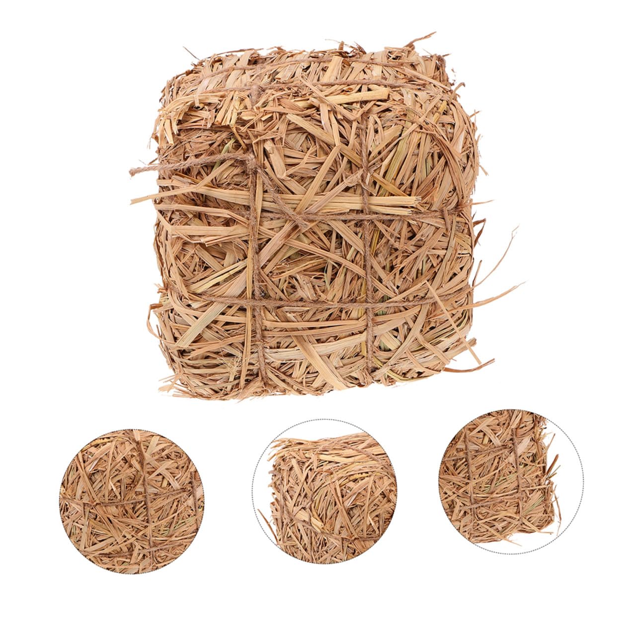 Uonlytech Meule de Foin Décorative Accessoire Artificiel en Naturelle pour Décoration de Jardin et Scène pour Déco Mariage et Photos en Extérieur