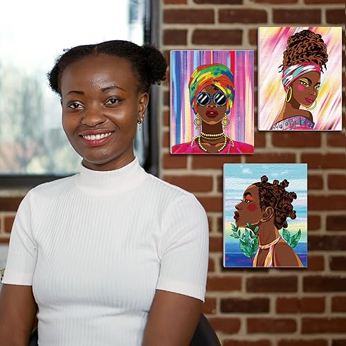 Miniatura 4 de Chuangdi 10 lienzos predibujados para pintar para adultos y niños, 8 x 10 pulgadas, suministros de fiesta preimpresos, kit de pintura de lienzo de