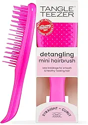 Escova de cabelo desembaraçadora The Mini Ultimate Detangler para todos os tipos de cabelo, ideal para o uso em fios úmidos. Cor: Rosa
