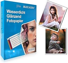 Lot de 100 feuilles de papier photo brillant 240 g/m² pour imprimante à jet d'encre, séchage instantané, imperméable, blanc brillant 13 x 18 cm