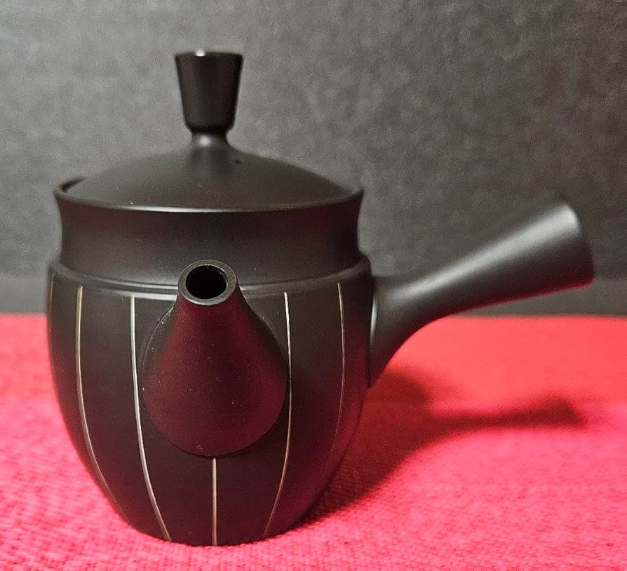 常滑焼　名工　柴田好明　作　黒泥茶注　急須　煎茶碗　5客　常滑茶注　茶道具　茶器 Amazon | 常滑焼 名工 柴田好明 作 黒泥茶注 急須 煎茶急須 常滑
