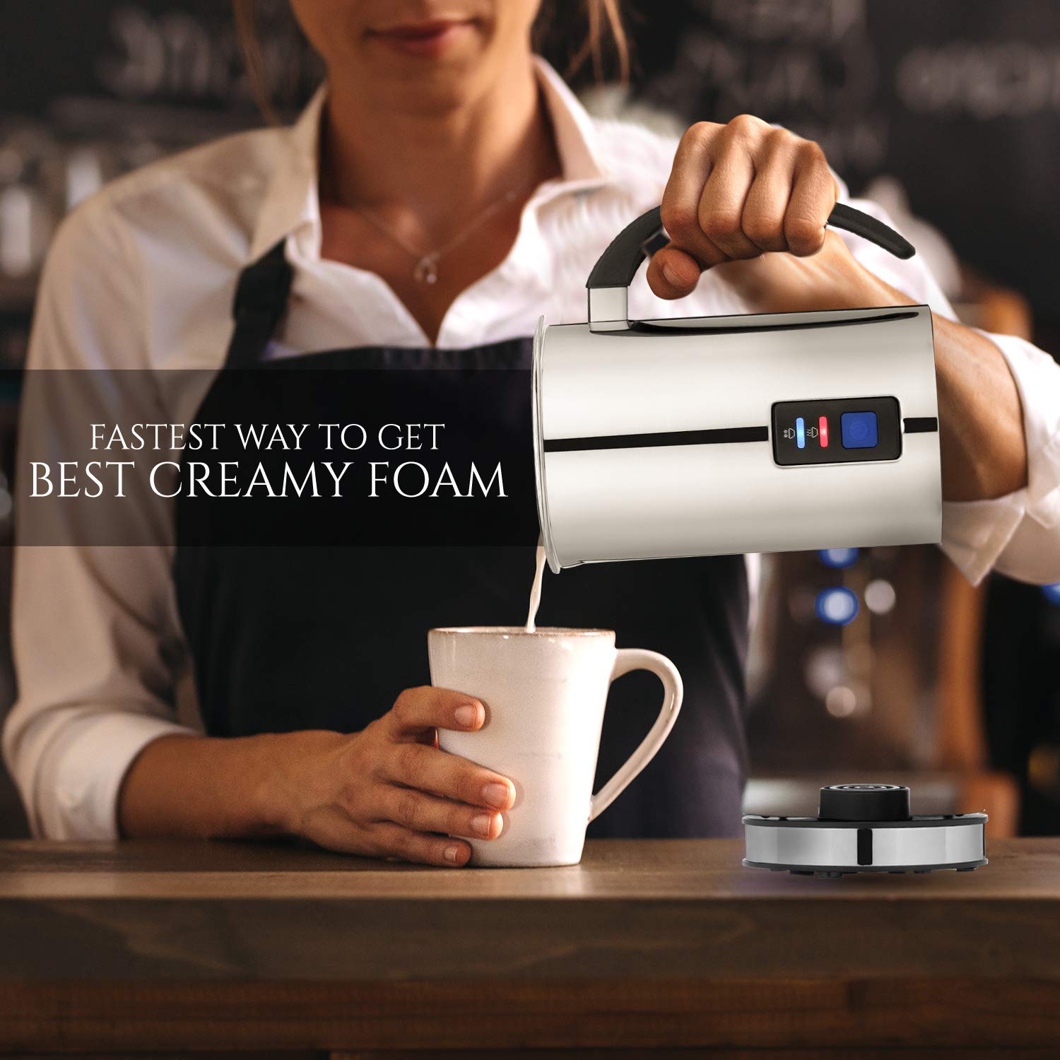 Chef's Star B00GTZYU88 Frother And SteamerAutomatic Foam Maker